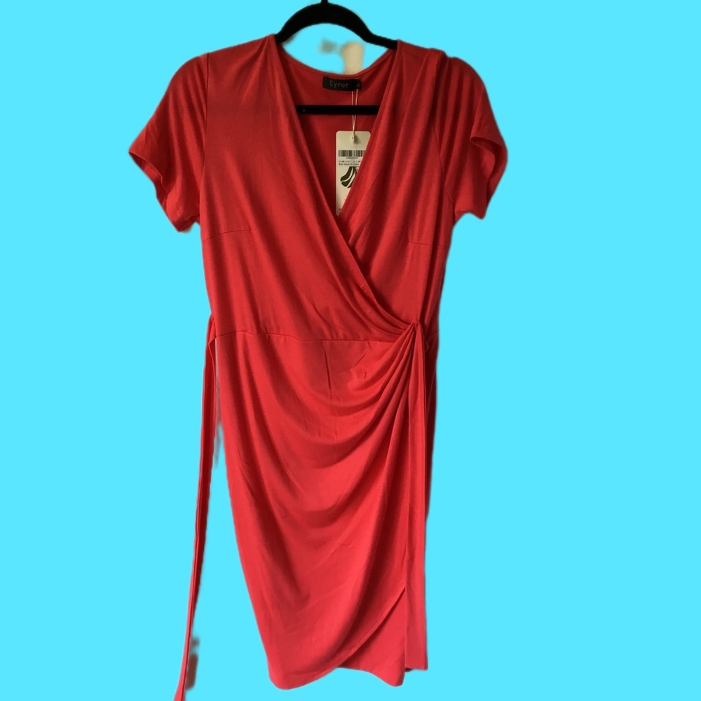 Orange wrap dress!! Size 10